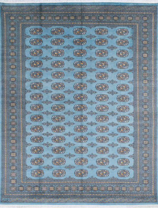Bokhara Blue Hand Knotted 82 X 104 Area Rug 700-145666 Image 0