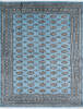 Bokhara Blue Hand Knotted 82 X 104 Area Rug 700-145666 Thumb 0