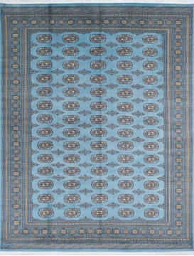 Bokhara Blue Hand Knotted 8'2" X 10'4"  Area Rug 700-145666