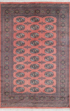 Bokhara Purple Hand Knotted 5'3" X 7'10"  Area Rug 700-145669