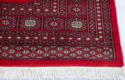 Bokhara Red Hand Knotted 69 X 910 Area Rug 700-145671 Image 4