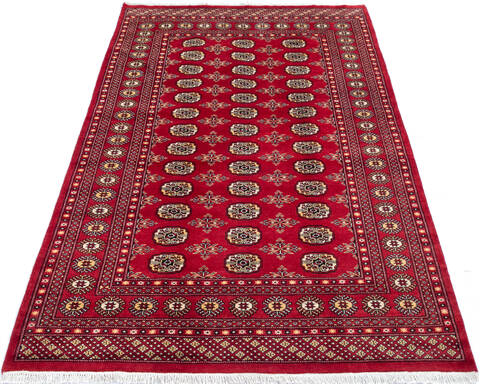 Bokhara Red Hand Knotted 52 X 80 Area Rug 700-145675 Image 1