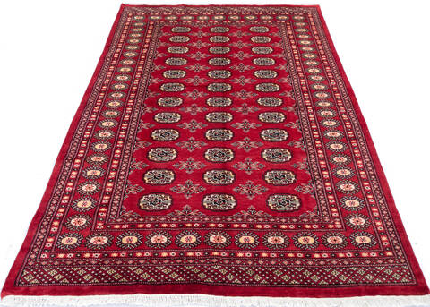 Bokhara Red Hand Knotted 51 X 75 Area Rug 700-145676 Image 1