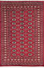 Bokhara Red Hand Knotted 51 X 75  Area Rug 700-145676 Thumb 0