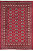 Bokhara Red Hand Knotted 51 X 75 Area Rug 700-145676 Thumb 0