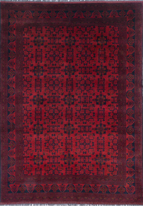 Khan Mohammadi Red Hand Knotted 69 X 95 Area Rug 700-145679 Image 0