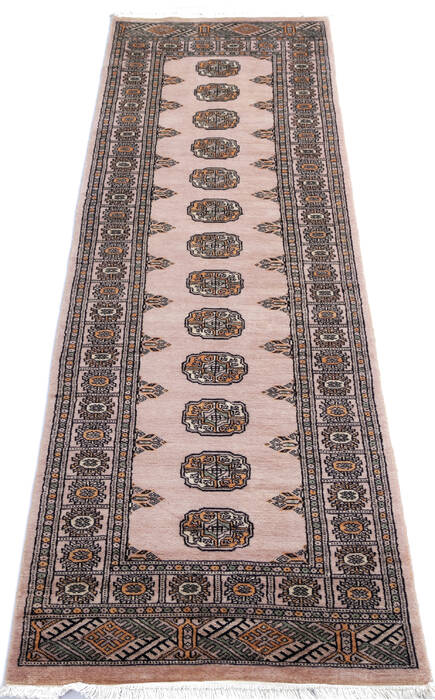 Bokhara Beige Runner Hand Knotted 27 X 810 Area Rug 700-145687 Image 1