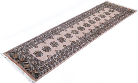 Bokhara Beige Runner Hand Knotted 27 X 810 Area Rug 700-145687 Image 2