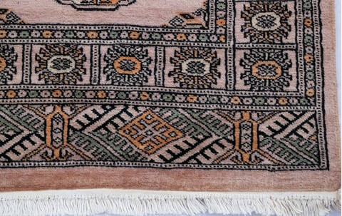 Bokhara Beige Runner Hand Knotted 27 X 810 Area Rug 700-145687 Image 4