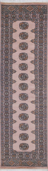 Bokhara Beige Runner Hand Knotted 27 X 810 Area Rug 700-145687 Image 0