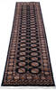 Bokhara Black Runner Hand Knotted 27 X 99 Area Rug 700-145688 Thumb 1