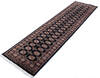 Bokhara Black Runner Hand Knotted 27 X 99 Area Rug 700-145688 Thumb 2