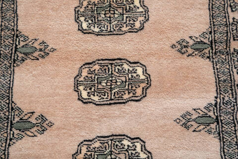 Bokhara Beige Runner Hand Knotted 27 X 106 Area Rug 700-145689 Image 3