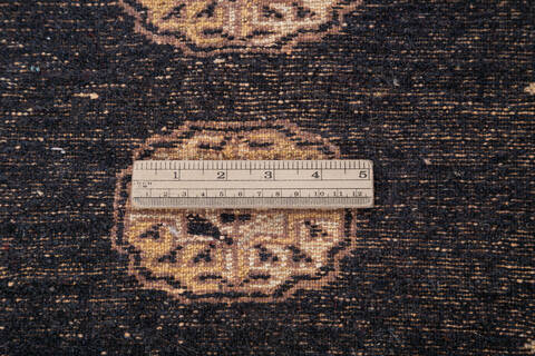 Bokhara Black Runner Hand Knotted 27 X 98 Area Rug 700-145690 Image 6