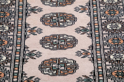 Bokhara Beige Runner Hand Knotted 24 X 62 Area Rug 301-145691 Image 3