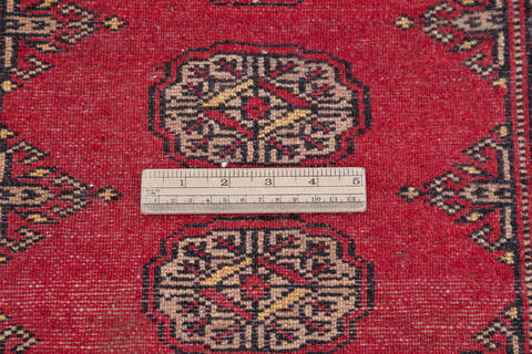 Bokhara Red Runner Hand Knotted 26 X 120 Area Rug 700-145692 Image 6