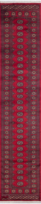 Bokhara Red Runner Hand Knotted 26 X 120 Area Rug 700-145692 Image 0