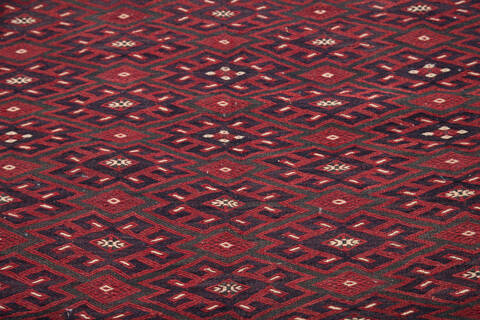 Kilim Red Runner Hand Knotted 67 X 122 Area Rug 700-145693 Image 3
