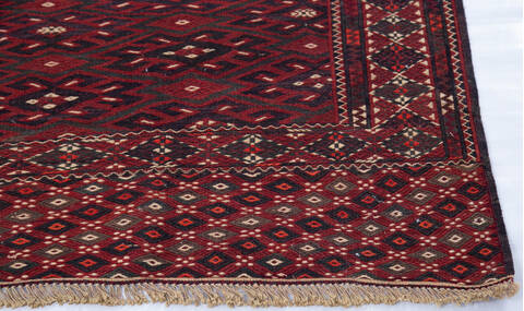 Kilim Red Runner Hand Knotted 67 X 122 Area Rug 700-145693 Image 4