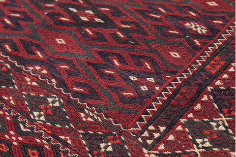 Kilim Red Runner Hand Knotted 67 X 122 Area Rug 700-145693 Image 5