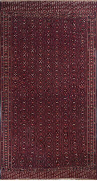 Kilim Red Runner Hand Knotted 6'7" X 12'2"  Area Rug 700-145693