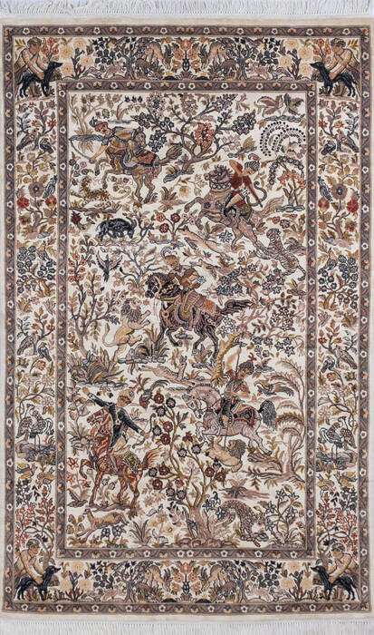 Pak-Persian White Hand Knotted 46 X 73 Area Rug 700-145696 Image 0