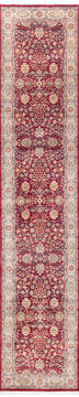 Pak-Persian Red Runner Hand Knotted 2'7" X 12'6"  Area Rug 700-145697