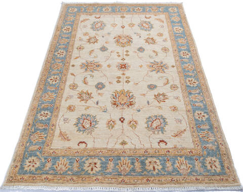 Chobi Beige Hand Knotted 310 X 60 Area Rug 700-145701 Image 1