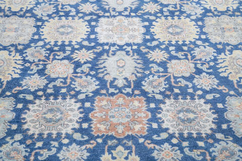 Chobi Blue Hand Knotted 81 X 100 Area Rug 700-145703 Image 3