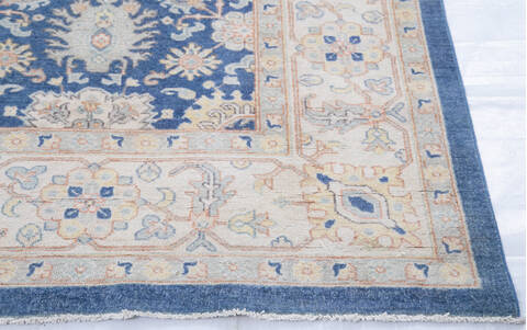 Chobi Blue Hand Knotted 81 X 100 Area Rug 700-145703 Image 4