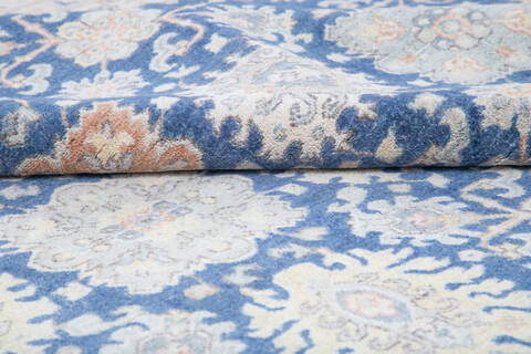 Chobi Blue Hand Knotted 81 X 100 Area Rug 700-145703 Image 5