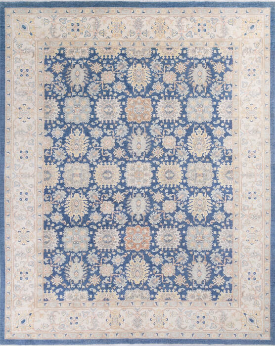 Chobi Blue Hand Knotted 81 X 100 Area Rug 700-145703 Image 0