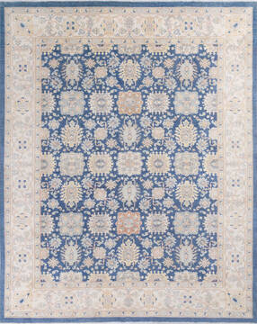 Chobi Blue Hand Knotted 8'1" X 10'0"  Area Rug 700-145703