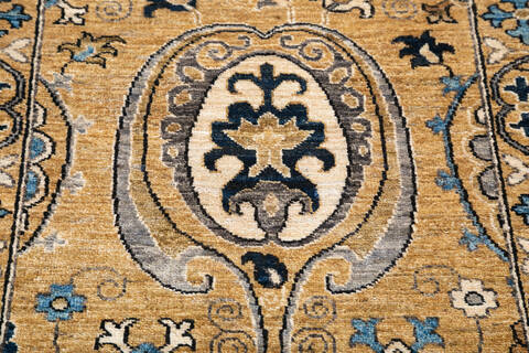 Chobi Yellow Runner Hand Knotted 26 X 97 Area Rug 700-145705 Image 3