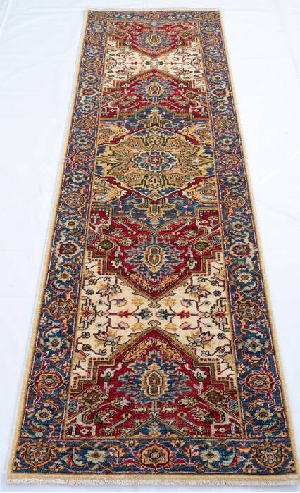 Chobi Red Runner Hand Knotted 28 X 99 Area Rug 700-145707 Image 1