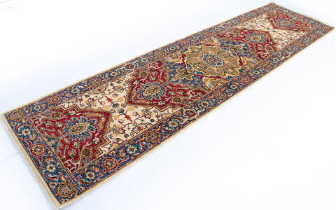 Chobi Red Runner Hand Knotted 28 X 99 Area Rug 700-145707 Image 2