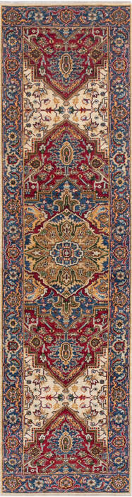 Chobi Red Runner Hand Knotted 28 X 99 Area Rug 700-145707 Image 0