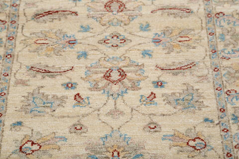 Chobi Beige Runner Hand Knotted 26 X 145 Area Rug 700-145708 Image 3
