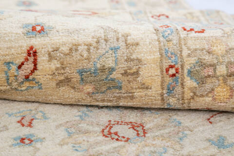 Chobi Beige Runner Hand Knotted 26 X 145 Area Rug 700-145708 Image 5