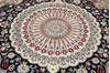 Pak-Persian Black Round Hand Knotted 92 X 92 Area Rug 700-145709 Thumb 2