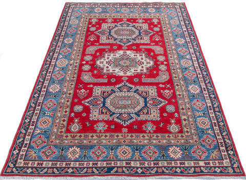 Kazak Red Hand Knotted 55 X 82 Area Rug 700-145712 Image 1