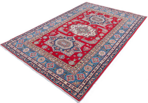 Kazak Red Hand Knotted 55 X 82 Area Rug 700-145712 Image 2