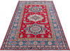 Kazak Red Hand Knotted 55 X 82  Area Rug 700-145712 Thumb 1