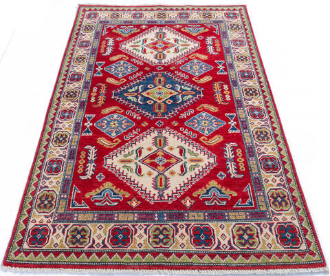 Kazak Red Hand Knotted 311 X 60 Area Rug 700-145713 Image 1