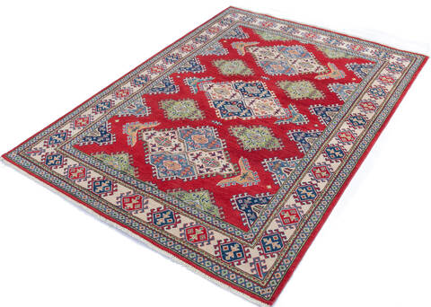 Kazak Red Hand Knotted 57 X 77 Area Rug 700-145715 Image 2
