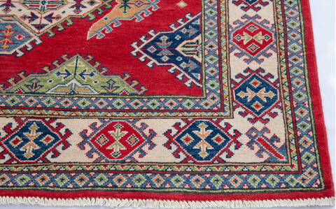 Kazak Red Hand Knotted 57 X 77 Area Rug 700-145715 Image 4