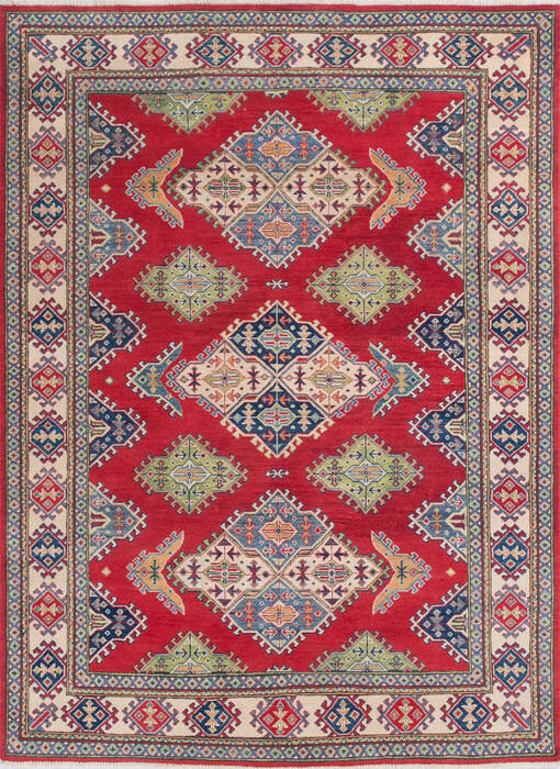 Kazak Red Hand Knotted 57 X 77 Area Rug 700-145715 Image 0