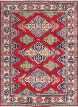 Kazak Red Hand Knotted 5'7" X 7'7"  Area Rug 700-145715