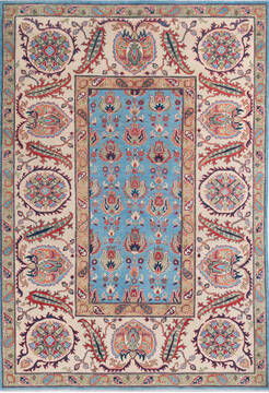 Kazak Blue Hand Knotted 6'1" X 8'10"  Area Rug 700-145716