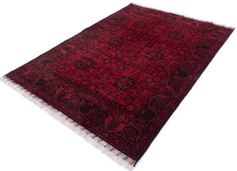 Khan Mohammadi Red Hand Knotted 50 X 68 Area Rug 700-145722 Image 2